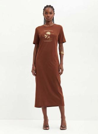 05216 VESTIDO SOMMER GG MARROM TIRAMISU
