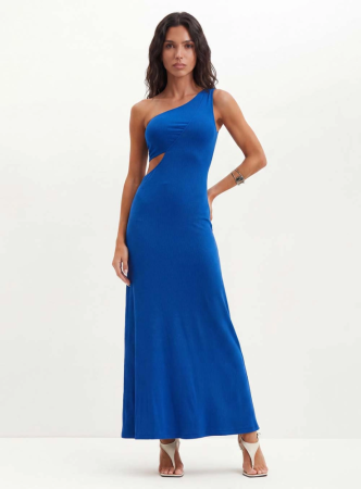 05219 VESTIDO CANELADO G AZUL SAPPHIRE