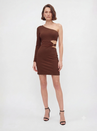 05087 VESTIDO SOMMER PP MARROM TIRAMISU